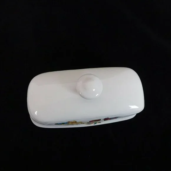 Christmas Butter Dish Covered W/Underplate Ceramic Walmart Brand Toys Image Box - Picture 6 of 10